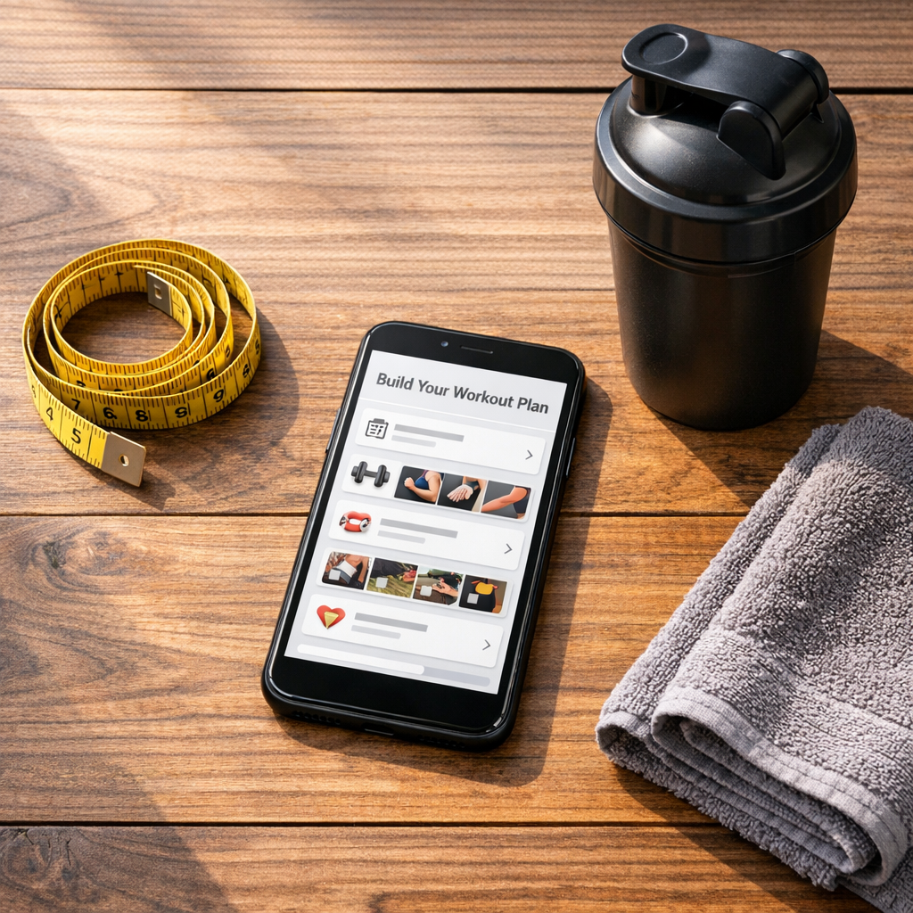 Best Workout App with Plan Builder, Body Measurements & Visual Progress – No Subscriptions